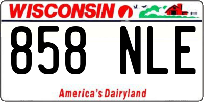 WI license plate 858NLE
