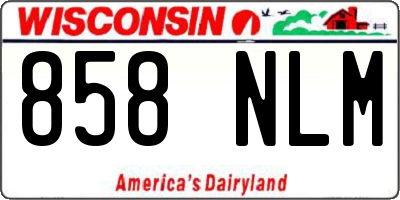 WI license plate 858NLM