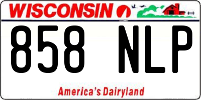 WI license plate 858NLP