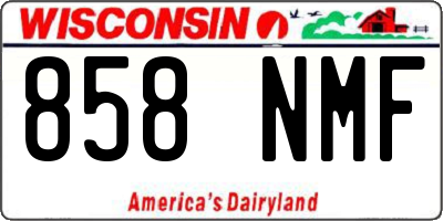WI license plate 858NMF