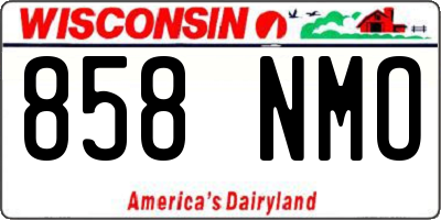 WI license plate 858NMO