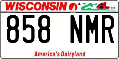 WI license plate 858NMR
