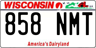 WI license plate 858NMT