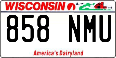 WI license plate 858NMU