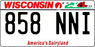 WI license plate 858NNI