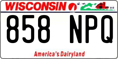 WI license plate 858NPQ