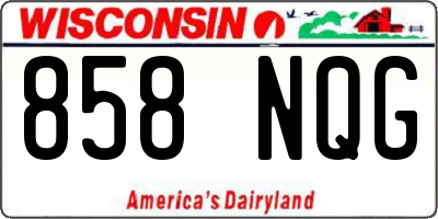 WI license plate 858NQG