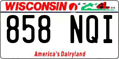 WI license plate 858NQI