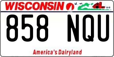 WI license plate 858NQU