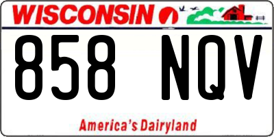 WI license plate 858NQV