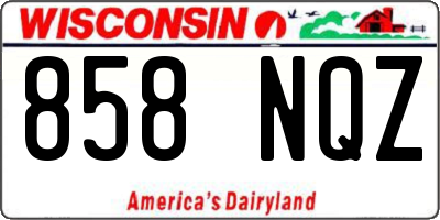 WI license plate 858NQZ