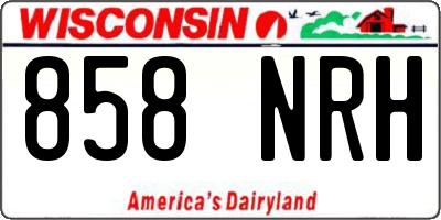 WI license plate 858NRH
