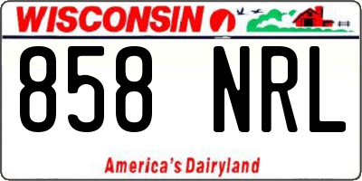 WI license plate 858NRL