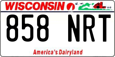 WI license plate 858NRT