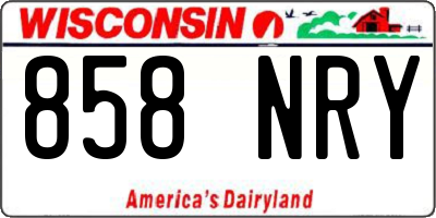 WI license plate 858NRY