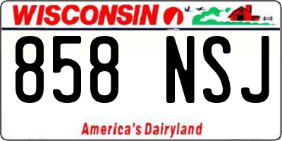 WI license plate 858NSJ
