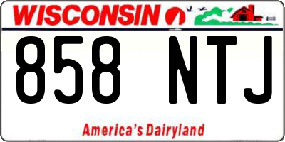 WI license plate 858NTJ