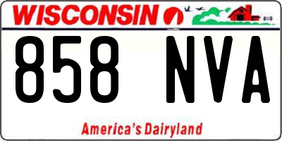 WI license plate 858NVA