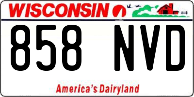 WI license plate 858NVD