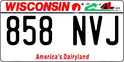 WI license plate 858NVJ