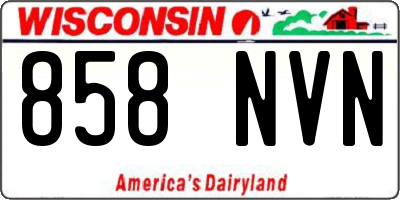 WI license plate 858NVN