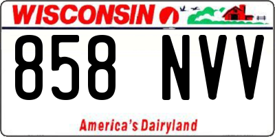 WI license plate 858NVV