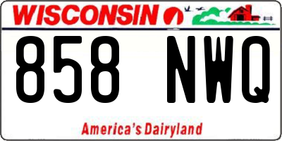 WI license plate 858NWQ