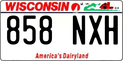 WI license plate 858NXH