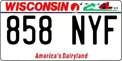 WI license plate 858NYF