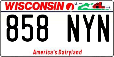 WI license plate 858NYN