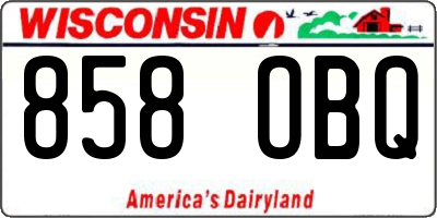 WI license plate 858OBQ