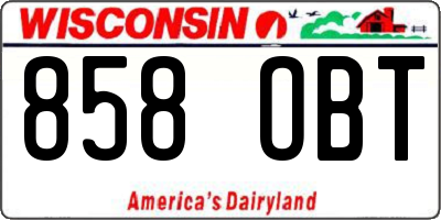 WI license plate 858OBT
