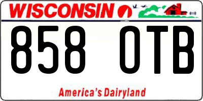 WI license plate 858OTB