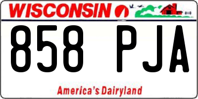 WI license plate 858PJA