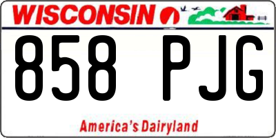 WI license plate 858PJG