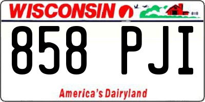 WI license plate 858PJI