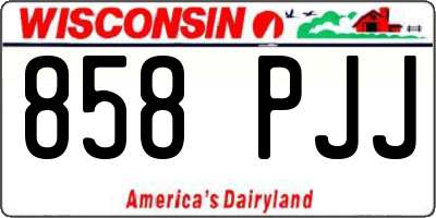 WI license plate 858PJJ