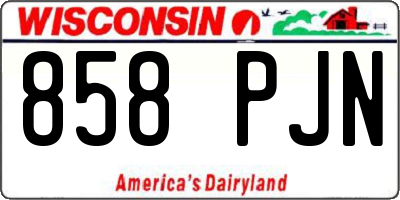 WI license plate 858PJN