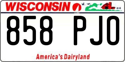 WI license plate 858PJO