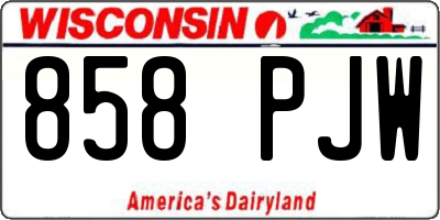 WI license plate 858PJW