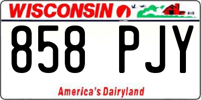 WI license plate 858PJY