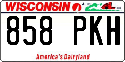 WI license plate 858PKH