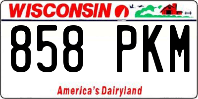 WI license plate 858PKM