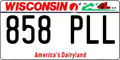 WI license plate 858PLL