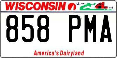 WI license plate 858PMA