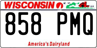 WI license plate 858PMQ