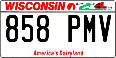 WI license plate 858PMV