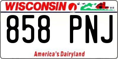 WI license plate 858PNJ