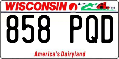 WI license plate 858PQD