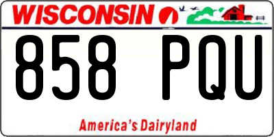 WI license plate 858PQU